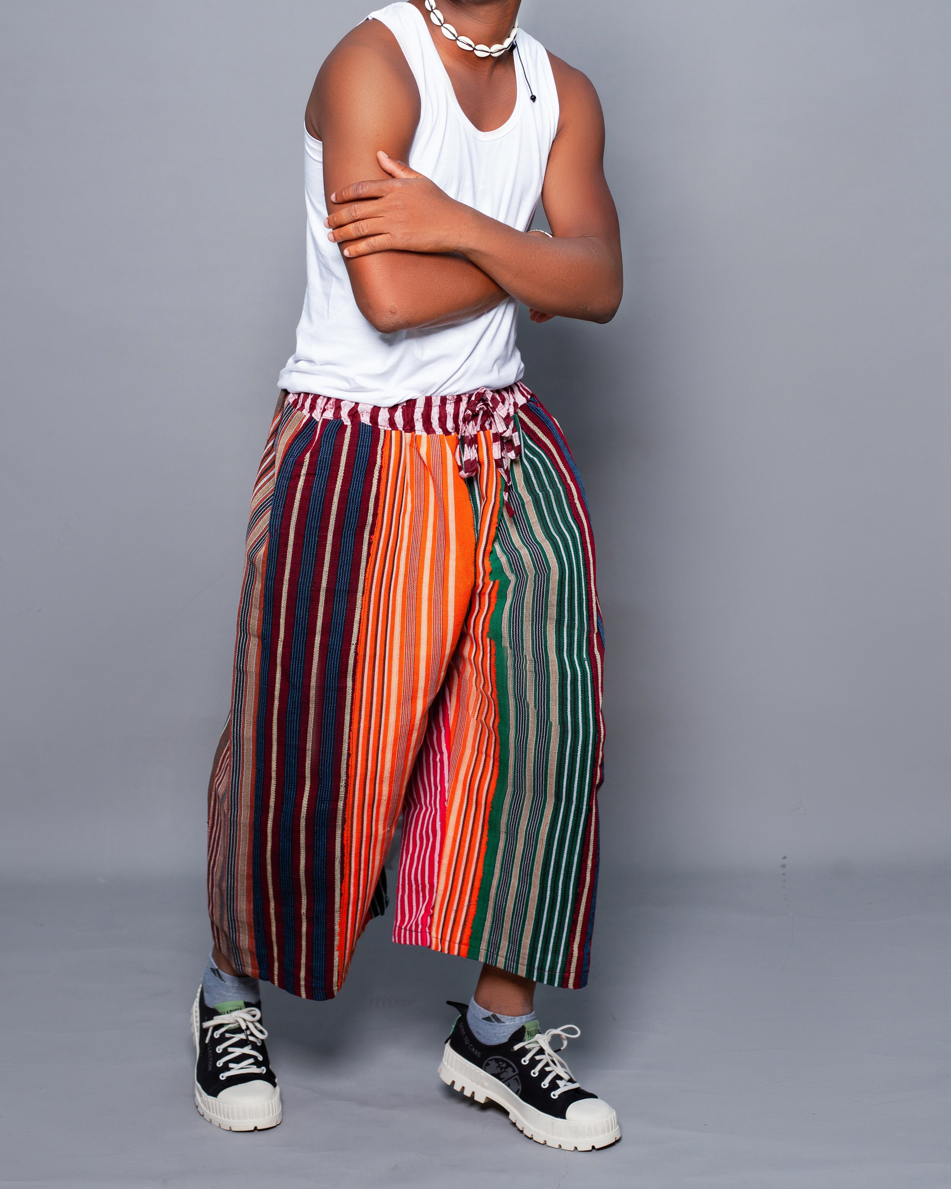 Pantalon EGOUNGOUN – Modèle Orange Tribal (Unisexe)